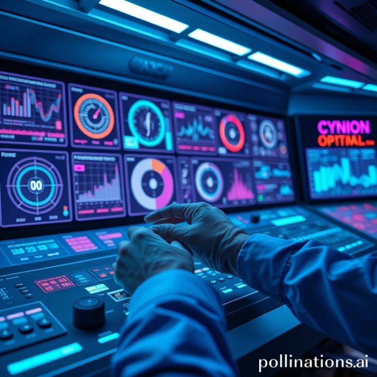 A futuristic control panel with holographic displays showing various data points and metrics, a person's hands are strategically adjusting settings, focusing on optimization, sleek design, blue and purple lighting, high-tech lab environment, cinematic, ultra realistic, highly detailed, 8k quality, photorealistic