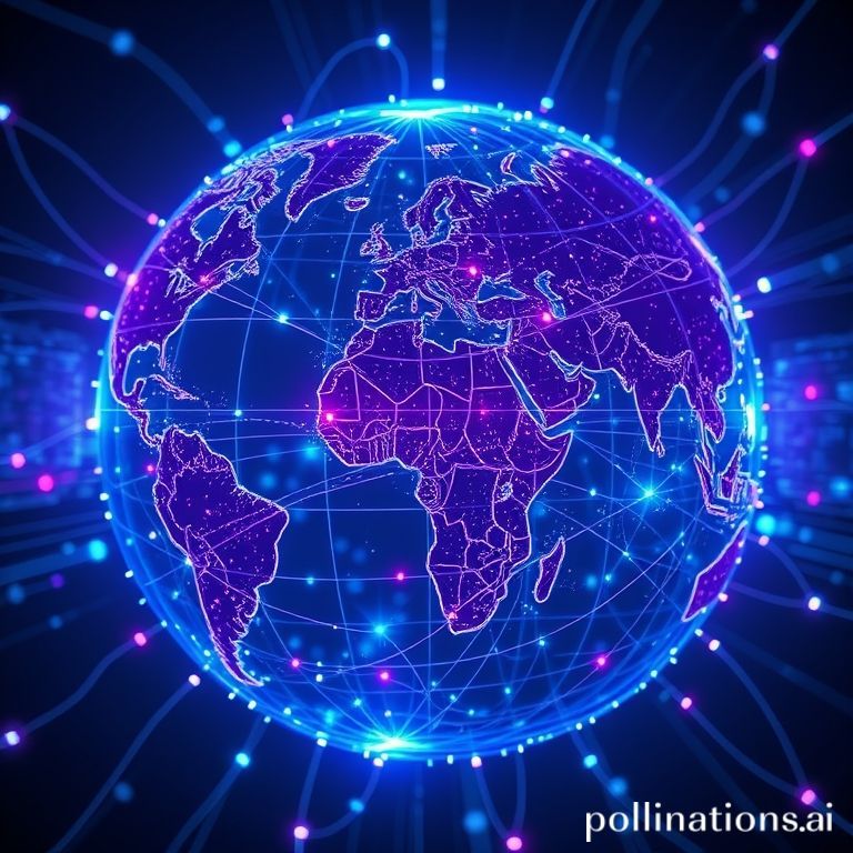 A futuristic, glowing network of interconnected servers spanning across a digital globe, emphasizing fast data transfer and secure connections, with streams of data flowing rapidly between continents, cybernetic blue and purple hues, abstract digital art, ultra realistic, highly detailed, 8k quality, photorealistic