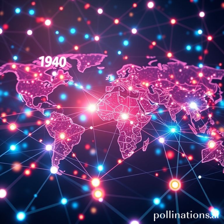 aipowered - A vibrant, interconnected network representing global healthcare, with AI algorithms flowing between different me