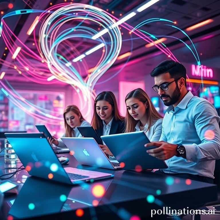 proven - Dynamic visual representation of digital transformation, with abstract data streams and glowing circuits flowing aro