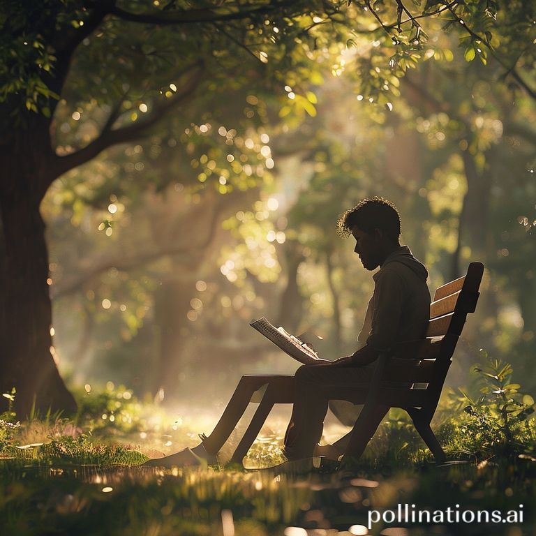 A person sitting alone on a park bench, looking thoughtful and slightly sad, with dappled sunlight filtering through trees, a journal open on their lap, conveying introspection and emotional processing, soft focus background, natural lighting, quiet atmosphere, cinematic, highly detailed, realistic