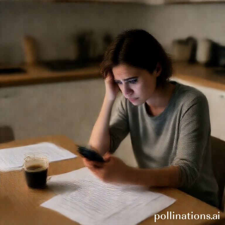 A thoughtful person sitting at a dimly lit kitchen table, looking at their phone with a concerned expression, contemplating a difficult decision. The scene is quiet, with a half-empty coffee mug and scattered papers, conveying a mood of deep reflection and moral questioning. Soft, warm lighting, realistic, cinematic atmosphere, 8k quality.