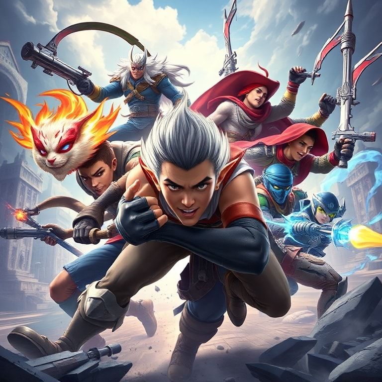 unveiling - intense multiplayer showdown with diverse characters, dynamic environments, strategic gameplay, adrenaline-pumpin