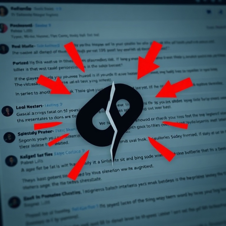 urgent - A stylized digital representation of a broken link icon or a 'connection error' symbol overlaid on a background of a