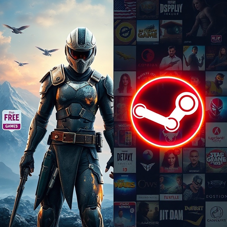 strategic - A composite image representing the diverse and dynamic landscape of modern gaming. On one side, a futuristic warr