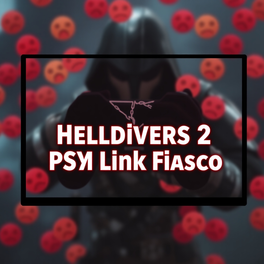 claim - A digital representation of a gaming news headline about a major controversy. The headline features 'Helldivers 2 PSN