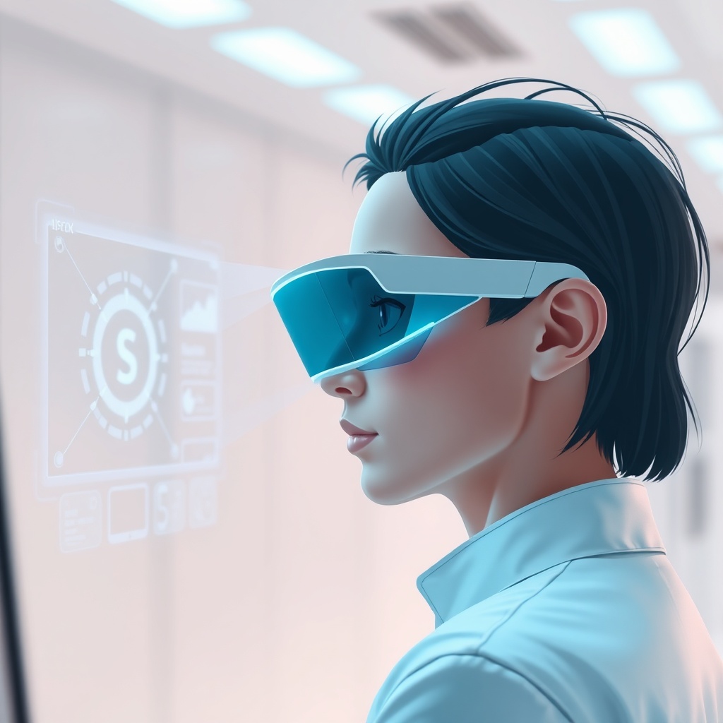 GPT-5: Expected Features and Performance Benchmarks for 2026 8 gpt5 - A futuristic concept of human-computer interaction, a person wearing sleek smart glasses interacting with a holographi