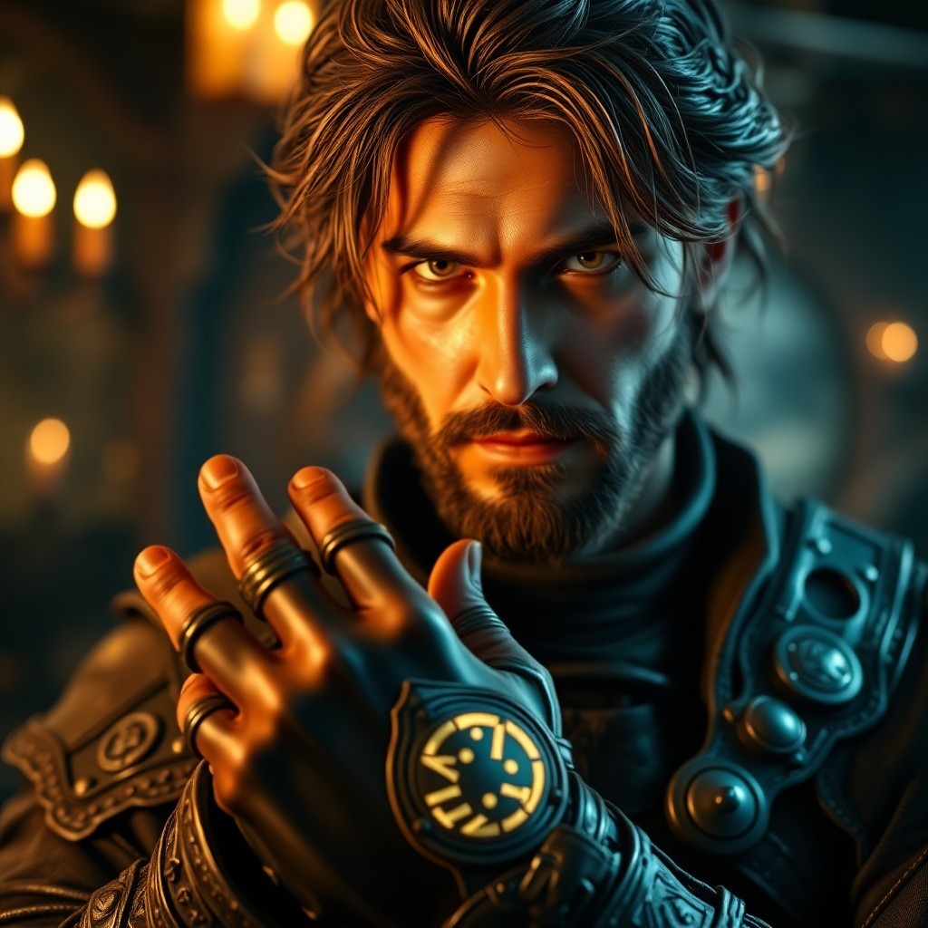 Get Your Free Copy Dragon Age: Inquisition and Steam Deals 6 your - a close-up portrait of a fantasy inquisitor character wearing intricate leather and metal armor, glowing magical runes